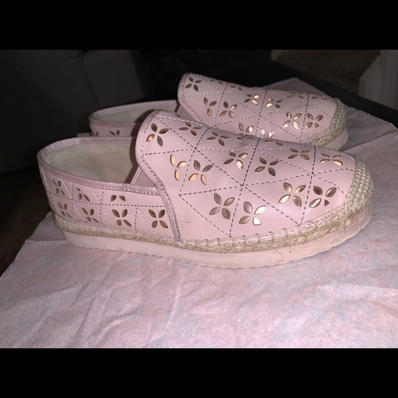 Michael Kors Leather and Canvas Loafers - Pink - Size 7 - Picture 5 of 8